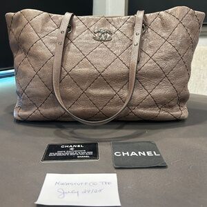 Chanel on the Road Tote, Large, Taupe